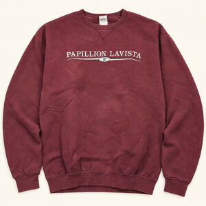 Papillion La Vista Nebraska Maroon Crewneck Sweatshirt Medium